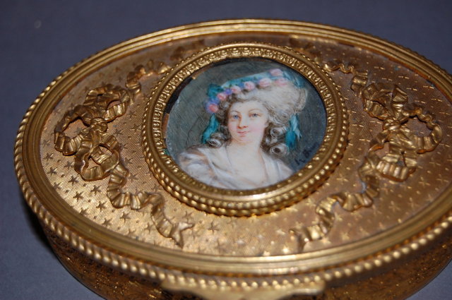 19th Century French Bronze Pill Box
