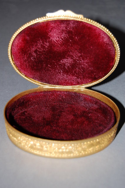 19th Century French Bronze Pill Box