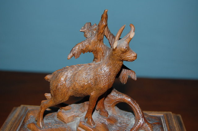 Hand Carved Swiss Walnut Cigar Box