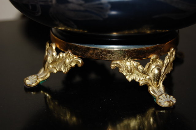 French Porcelain & Bronze Powder Box
