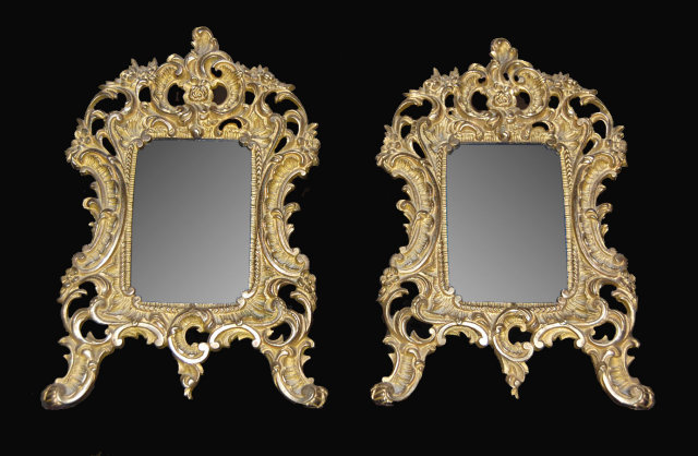 Pair of Sculpted Bronze Picture Frames