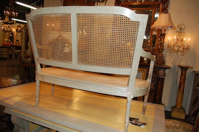 Early 19th Century French Painted Settee