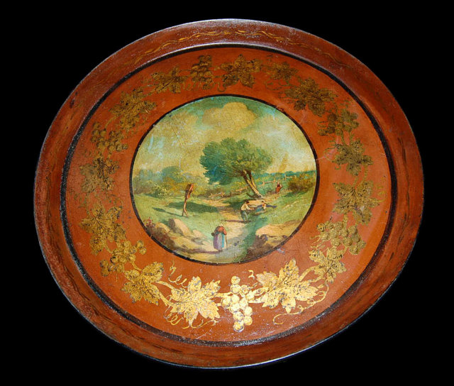 19th Century French Painted Tole Tray