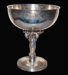 Decorative Silver Plate Punch Bowl
