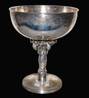 Decorative Silver Plate Punch Bowl