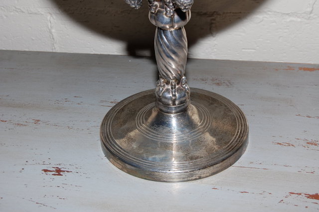 Decorative Silver Plate Punch Bowl