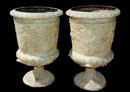 Impressive Pair of Bronze Urns