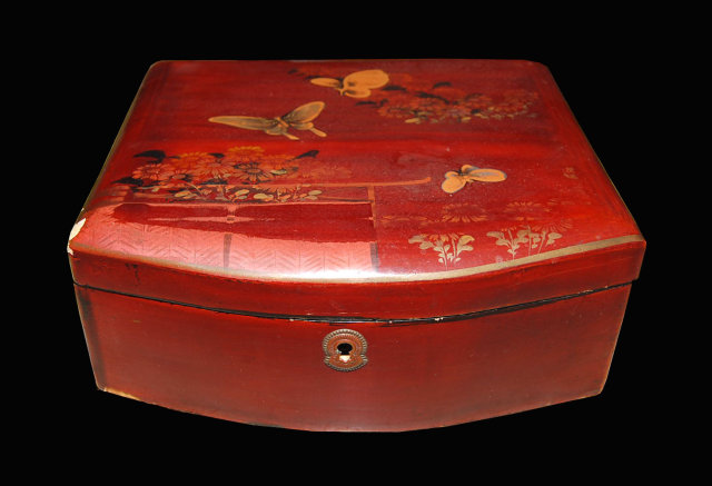 Oriental Red Lacquered Box