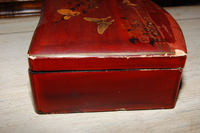 Oriental Red Lacquered Box