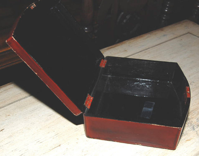 Oriental Red Lacquered Box