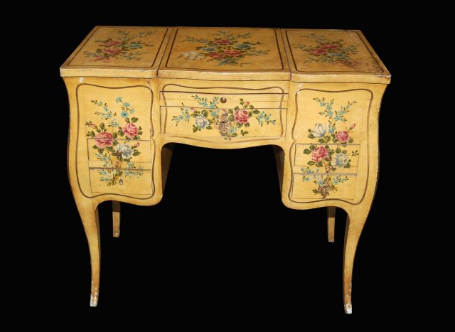 Petite French Painted Ladies Vanity
