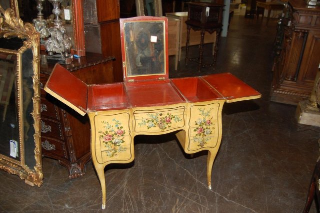 Petite French Painted Ladies Vanity