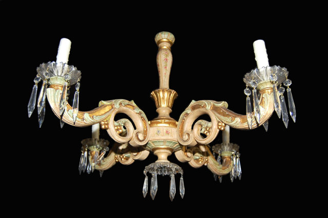 Hand Painted Italian Chandelier