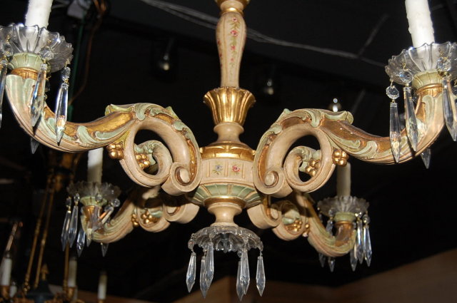 Hand Painted Italian Chandelier