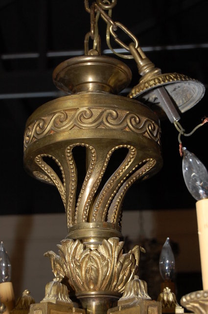 Heavy Bronze French Chandelier