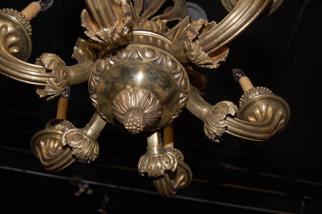 Heavy Bronze French Chandelier