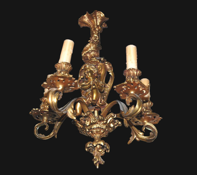 Petite Cast Bronze Louis XV Chandelier