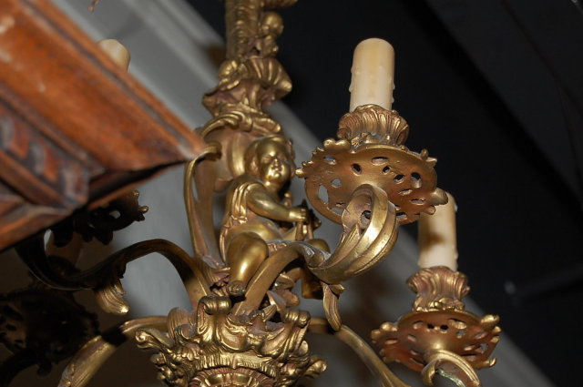 Petite Cast Bronze Louis XV Chandelier