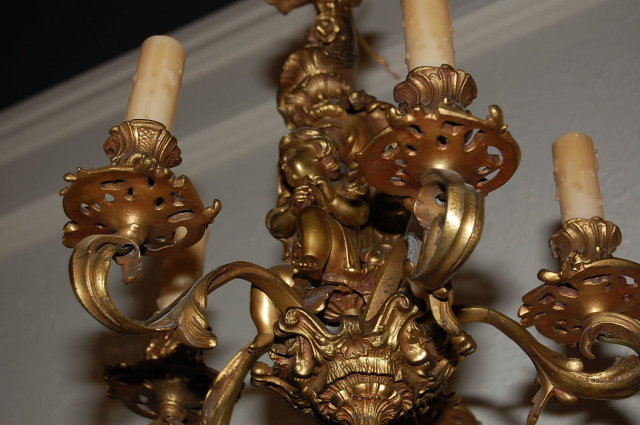 Petite Cast Bronze Louis XV Chandelier