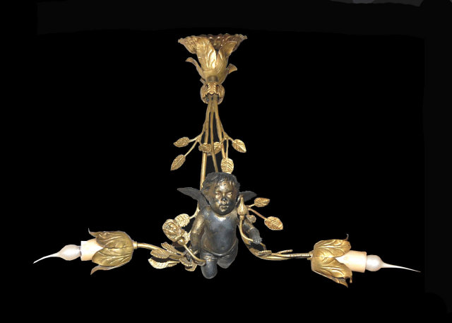 Whimsical French Cherub Chandelier
