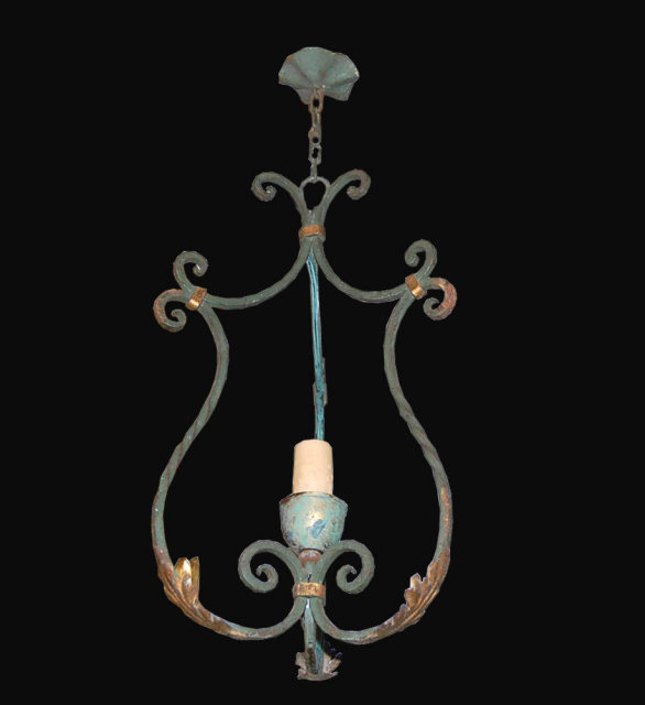 Rustic French Iron Chandelier