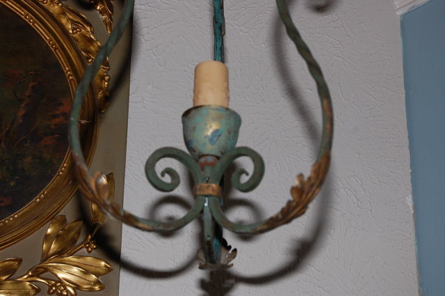 Rustic French Iron Chandelier