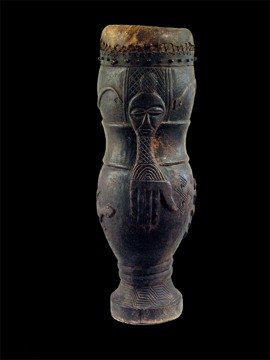 African Tribal Art Court Drum