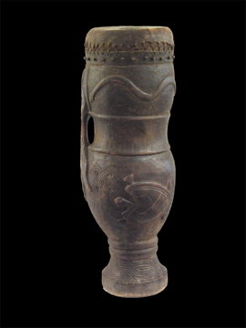 African Tribal Art Court Drum