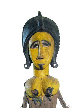 Vintage African Tribal Art Masquerade Puppet