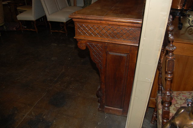 French Carved Walnut Console