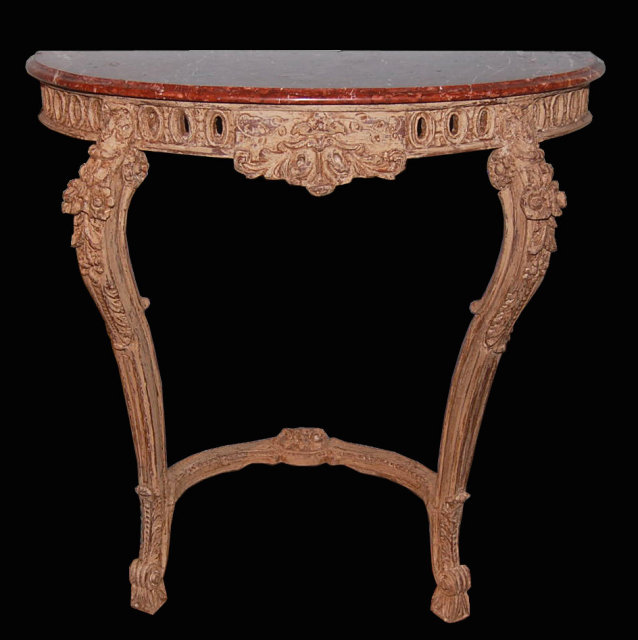 Painted Lime-Wood Console