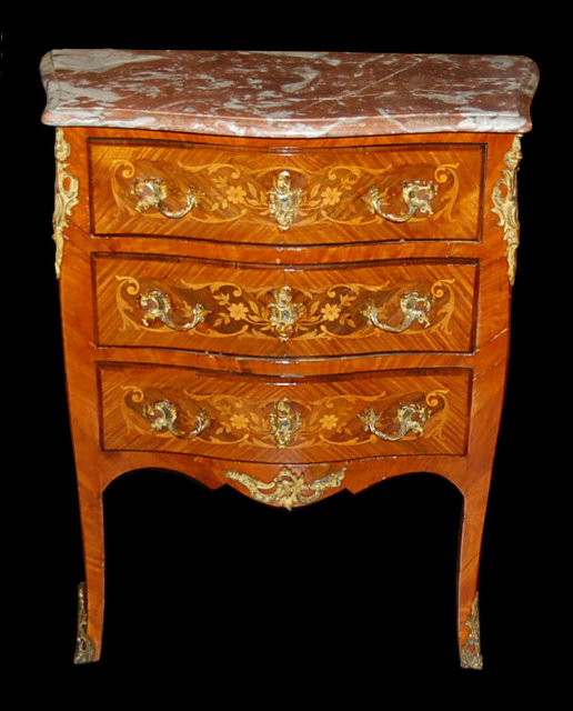 French Bombe Inlaid Commode