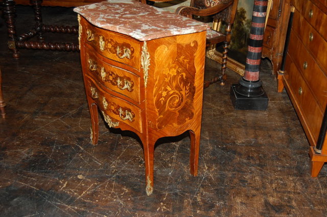 French Bombe Inlaid Commode