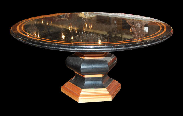 Italian Lacquered & Inlaid Table