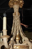Italian Carved Wooden Chandelier