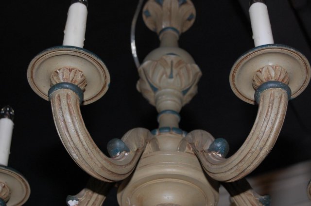 Carved & Painted Chandelier