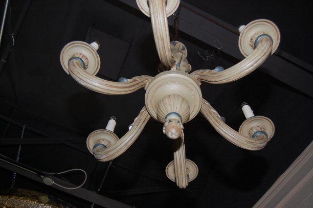 Carved & Painted Chandelier