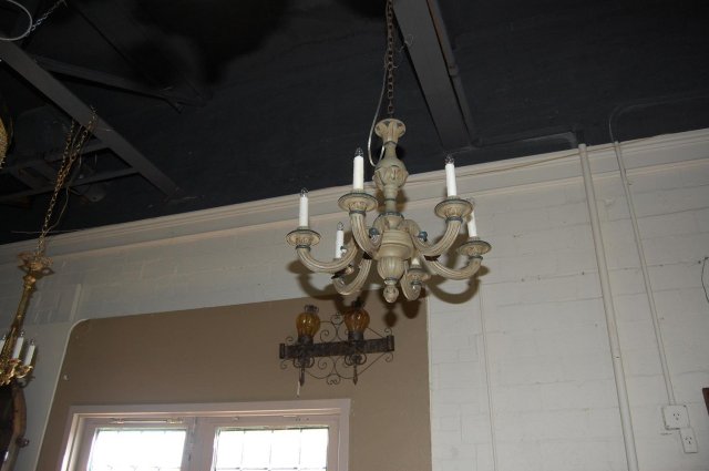 Carved & Painted Chandelier