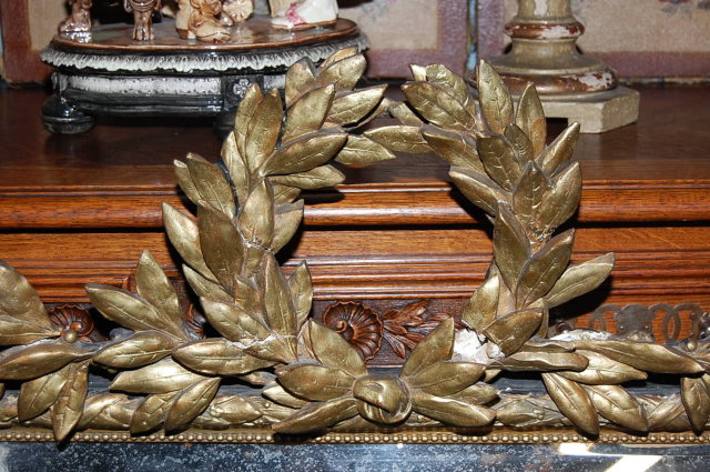 French Napoleon III Cushion Mirror