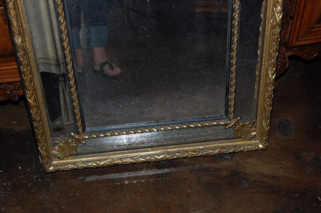 French Napoleon III Cushion Mirror