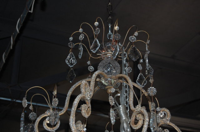 Elaborate Pair of Crystal Chandeliers