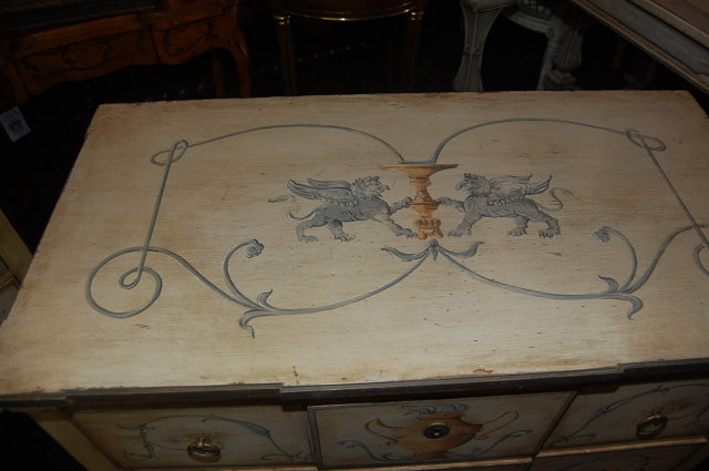 Pair of Continental Painted Commodes