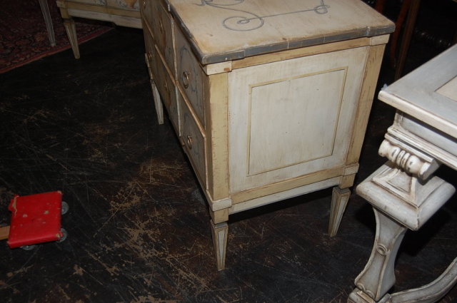 Pair of Continental Painted Commodes