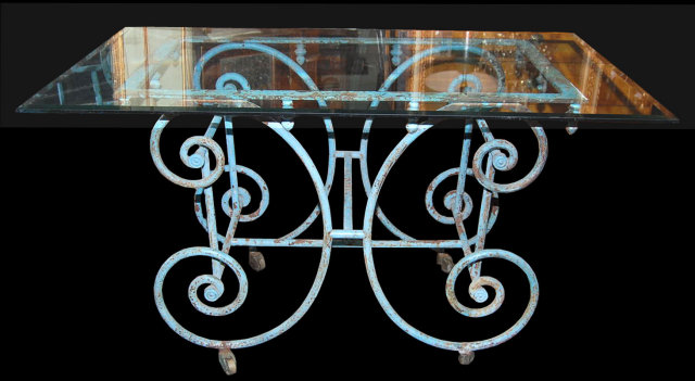 Outstanding French Iron Baker's Table