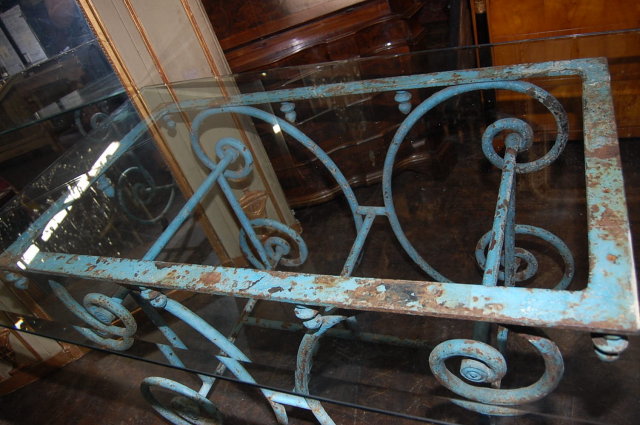 Outstanding French Iron Baker's Table