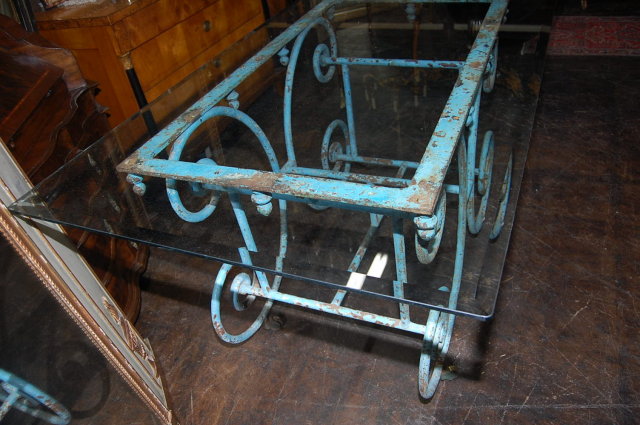 Outstanding French Iron Baker's Table