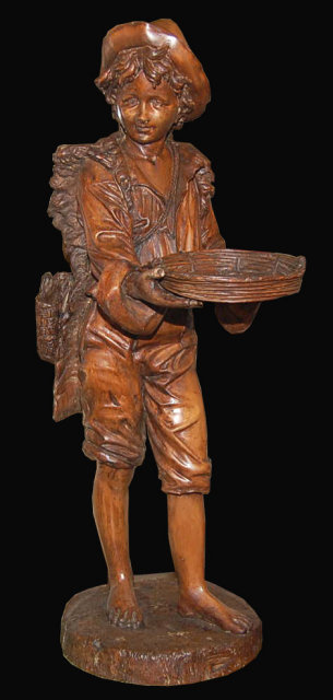French Carved Wooden Figure