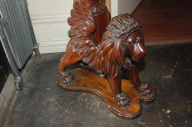 Italian Carved Mahogany Side Table