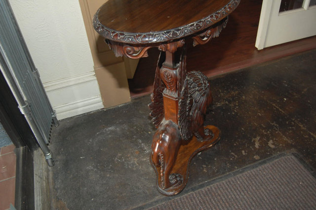 Italian Carved Mahogany Side Table