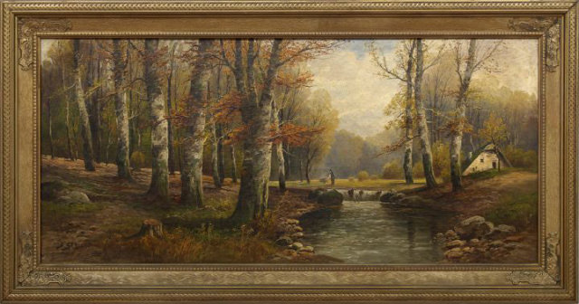 19th Century English Landscape Painting, B. Lambert